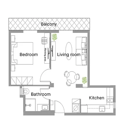 Apartment Ant19- Stylish 1br With Balcony In *